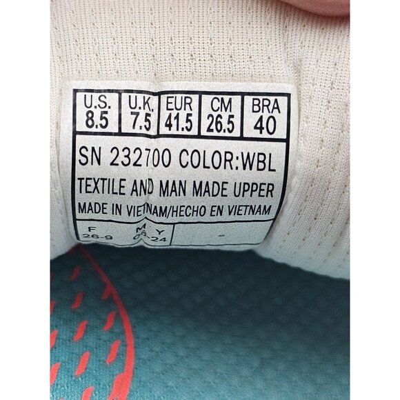 Skechers Men's White & Aqua Arch Fit 2 Athletic Running Sneakers Size 8.5 2904 - Picture 9 of 16